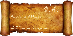 Vitéz Attila névjegykártya