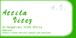 attila vitez business card